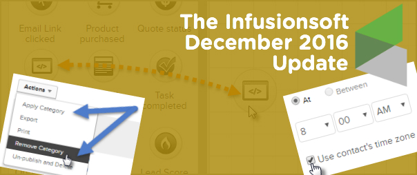 Infusionsoft December 2016 Update