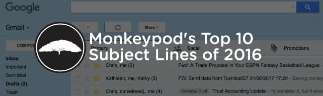Top 10 Subject Lines of 2016