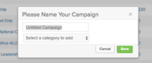 Add campaigns WITH categories