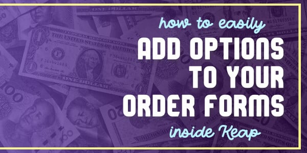 Options On Order Forms