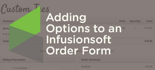 options on order forms monkeypod marketing embed infusionsoft order form