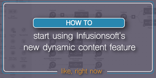 How to use Infusionsoft’s dynamic content feature