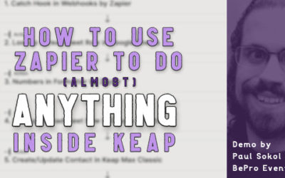How to use Zapier to do (almost) Anything in Keap