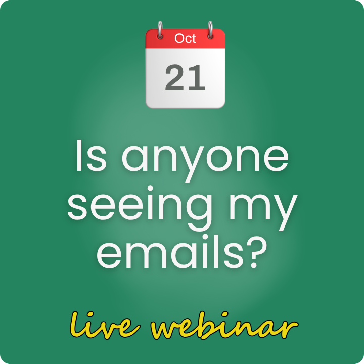 wordmarks on green - Oct 21 Will Your Email Reach Your Audience - live webinar